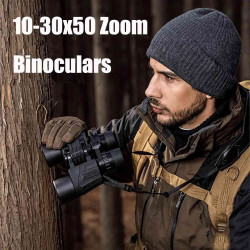 10-30x50 Zoom Binoculars HD for birding, hiking, sports events, and stargazing