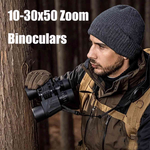 10-30x50 Zoom Binoculars HD for birding, hiking, sports events, and stargazing
