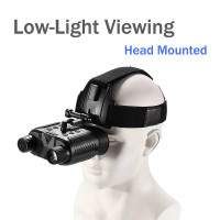 Head Mounted Low-Light Viewing, 4X Digital Zoom 400M Terrain Observation with 2.7" Screen