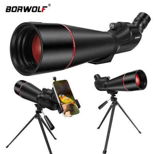 Borwolf 25-75X80 ED Spotting Scope for Birding & Wildlife Observation
