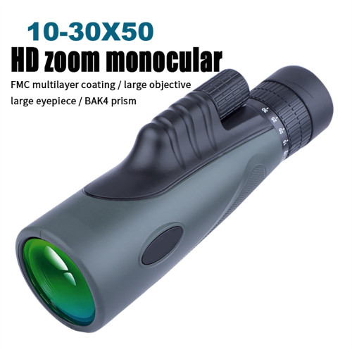 Ceenda 10-30x50 Zoom Monocular – High Power BAK4 Prism Optics