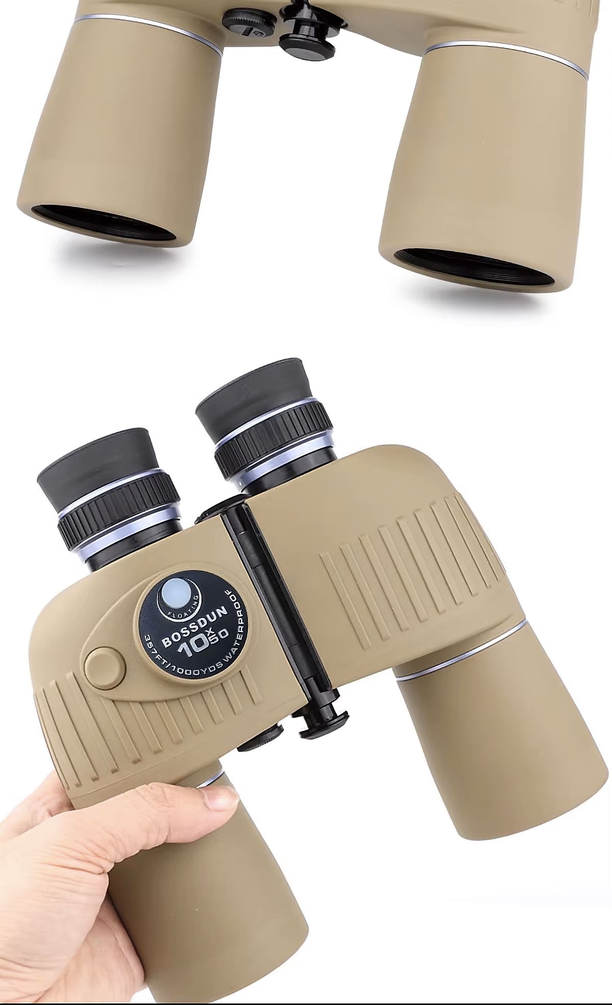 Real‑use photograph showing hand‑held binocular, lightweight portable optics for spontaneous outdoor terrain and wilderness viewing